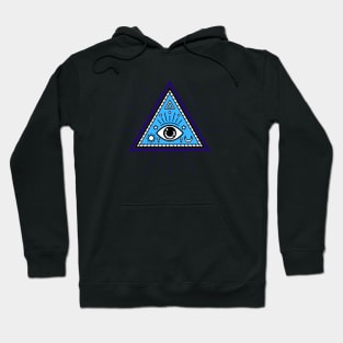 All Seeing eye - Blue with Black Eye Hoodie